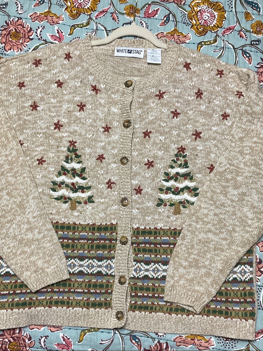 Vintage White Stag Cardigan - Picture 9 of 9